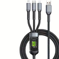 3-in-1 Fast Charging Cable for iPhone, Micro USB, Type C