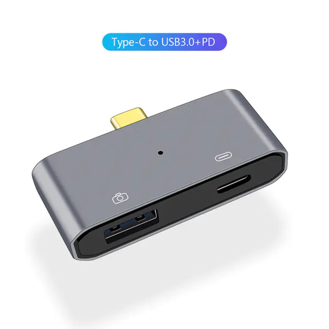 3-in-1 Type C Docking Station with USB 3.0 and OTG