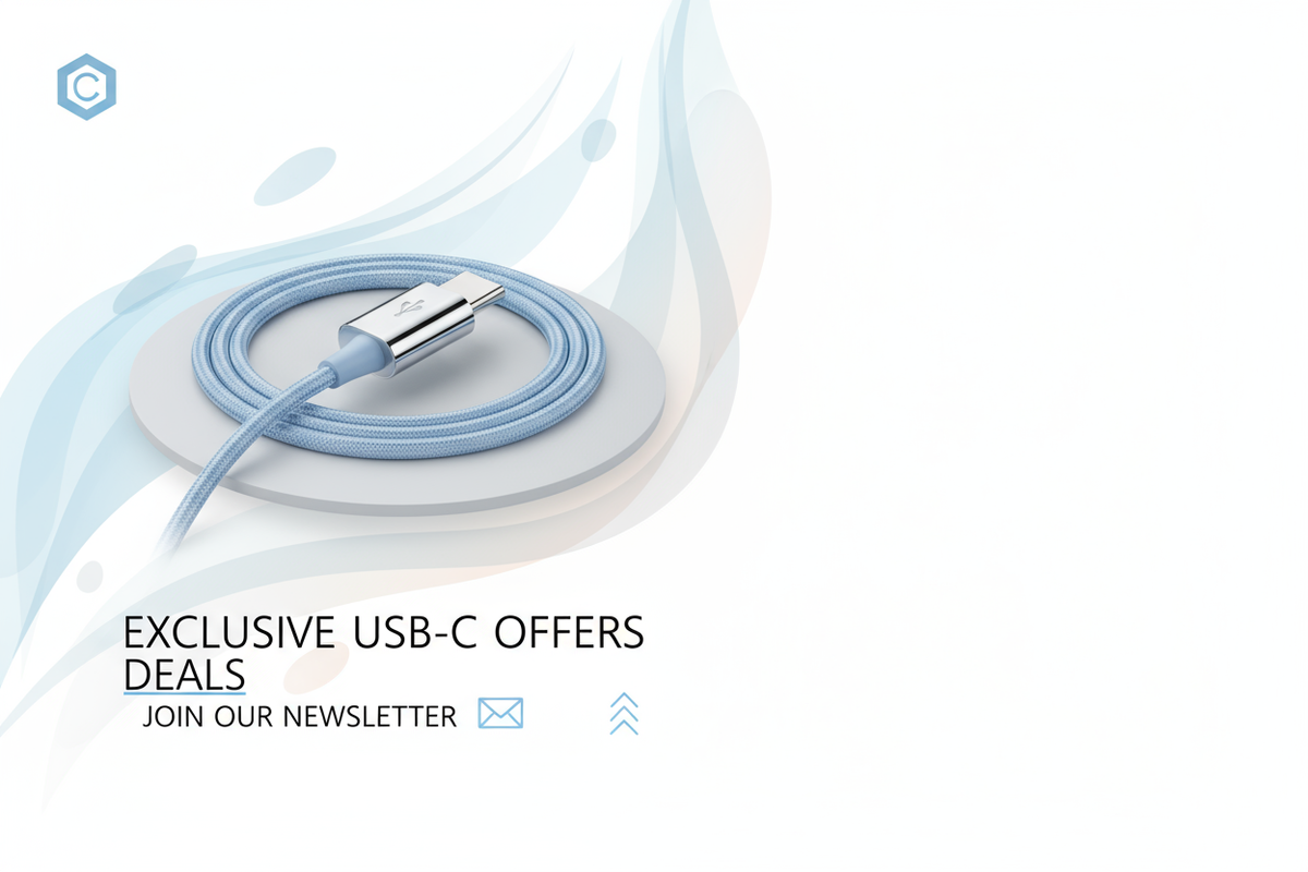 USB-C hub and charging accessories for modern workspace