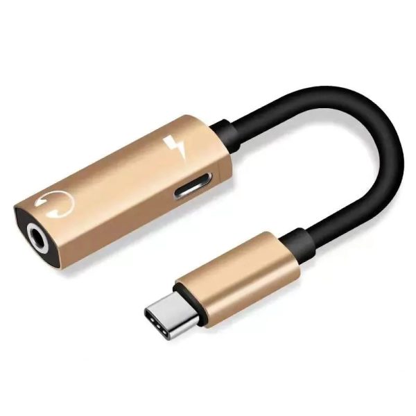 MoDP6oGA7HutA0om 2-in-1 Type-C Adapter for Charging and Audio Output