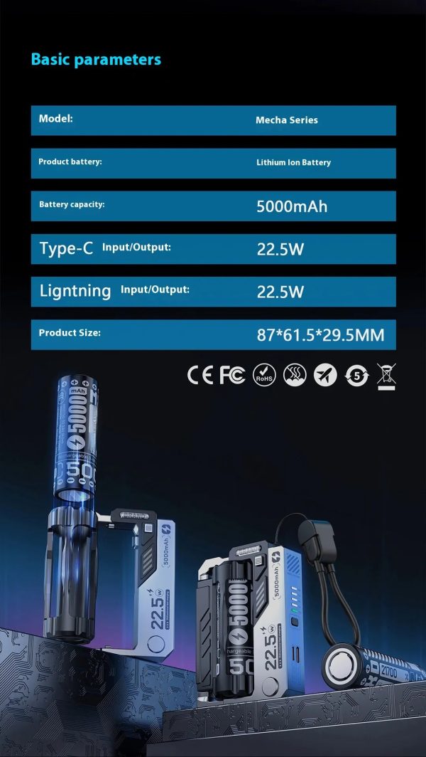pGQP9MqVuN6gP22r Cartridge-Style Power Bank – Type-C
