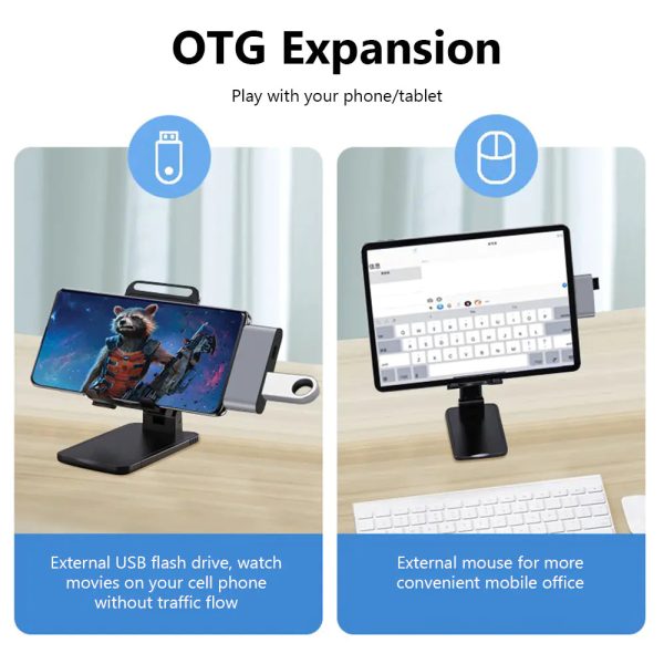 rrvlYpLmqzVPgDQ5 3-in-1 Type C Docking Station with USB 3.0 and OTG