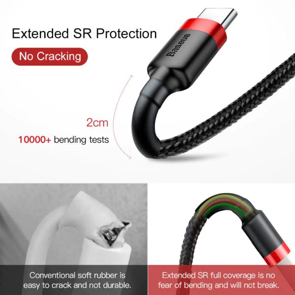 sFFSpDL352NrZ0Yu Baseus USB Type C Fast Charging Cable for Samsung & Huawei