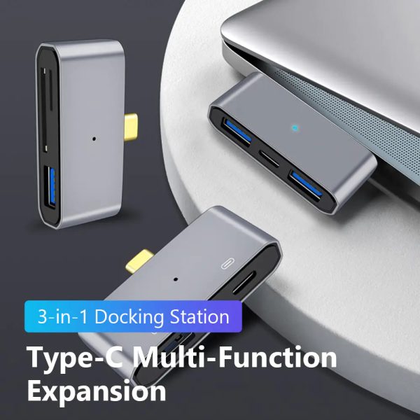 sSsQCEGZGPCHTEGd 3-in-1 Type C Docking Station with USB 3.0 and OTG