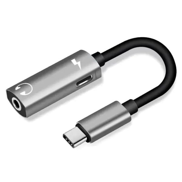 v0jtQV0GobEUZ6mB 2-in-1 Type-C Adapter for Charging and Audio Output